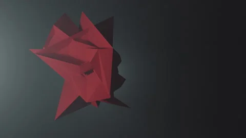 Abstract Red Shape Copy Space Stock Footage 162211074