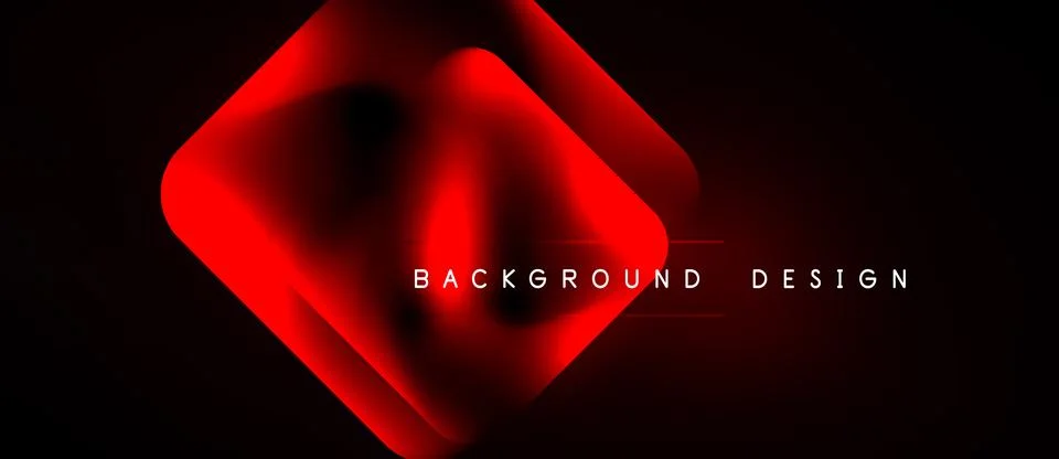 Abstract red shape over black background. Dynamic lighting creates glowing イラスト素材