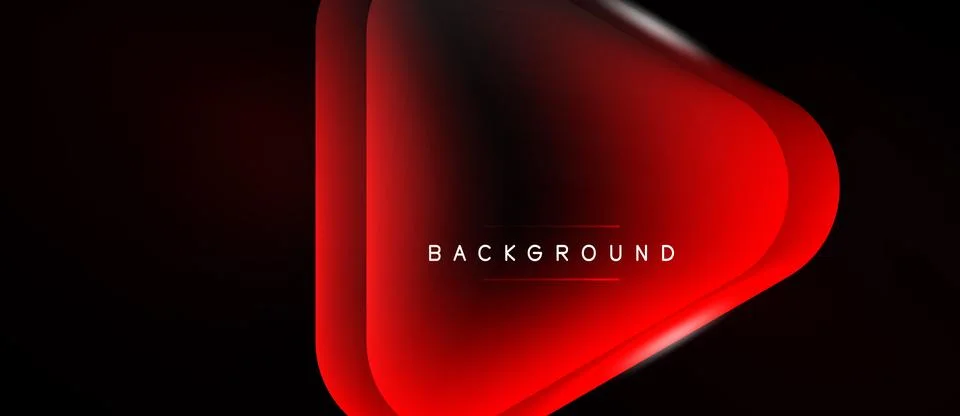 Abstract red shape over black background. Gradient effect creates dynamic v.. Illustrazione stock