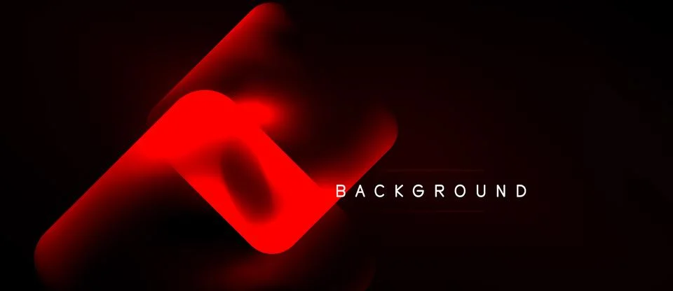 Abstract red shape over black background. Modern design, dynamic flow, gradie Stock Illustration