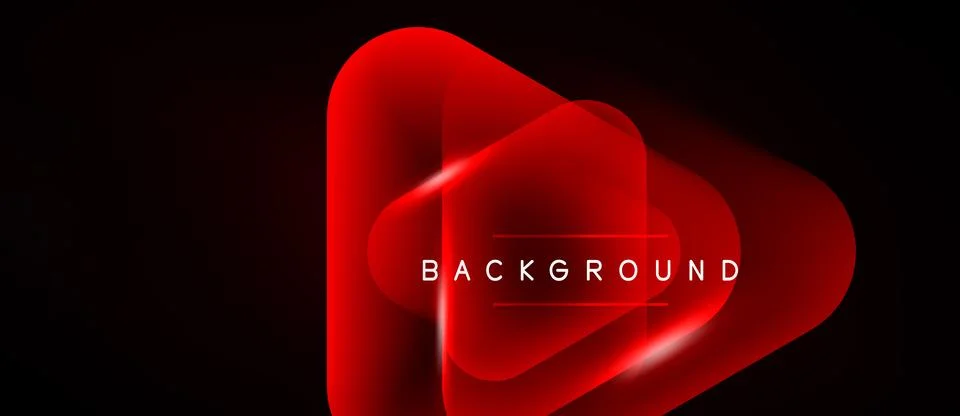 Abstract red shape over black background. Modern design with glowing effects, Ilustração Stock