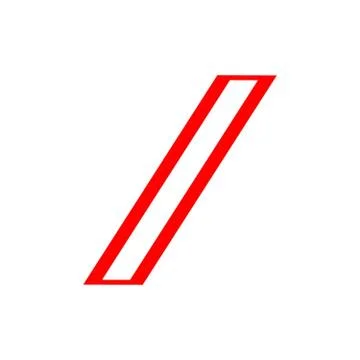 Abstract red shape on white Stock Illustration