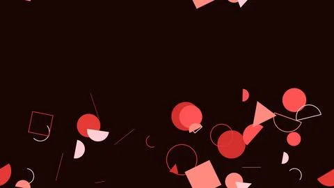 Abstract Red Shapes on Dark Background. Illustrazione stock