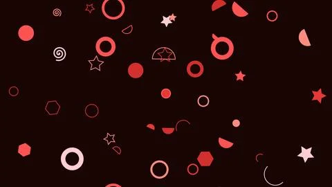 Abstract Red Shapes on Dark Background. Stock Illustration