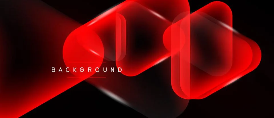 Abstract red shapes overlap, creating dynamic visual effect. Background is .. Stock Illustration