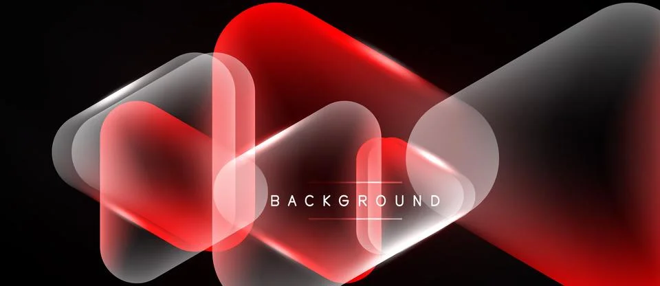 Abstract red shapes overlap, creating dynamic visual effect. Background is .. Stock Illustration