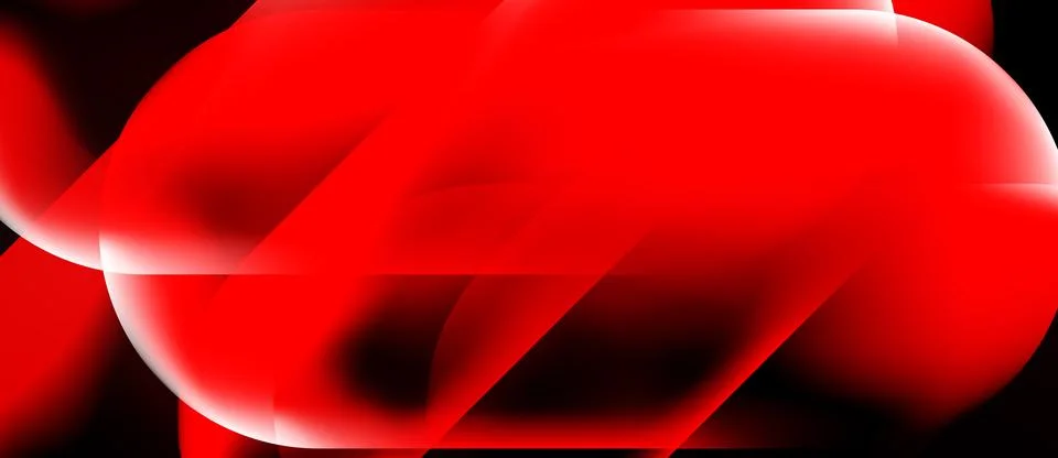 Abstract red shapes overlap, creating dynamic visual effect. Brightness varie Stock Illustration