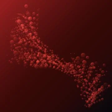 Abstract red small bubbles wave background Stock Illustration