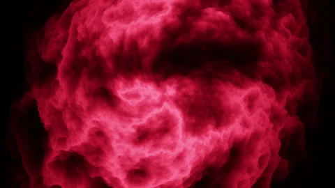 Abstract red smoke cloud swirling in dark space cinematic background footage 動画素材 333189166