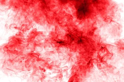 Abstract red smoke on white background. Stock Illustration