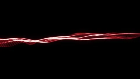 Abstract Red Smooth Energy Wave Background with Glow Flow, Light Trails 库存影片 333701616