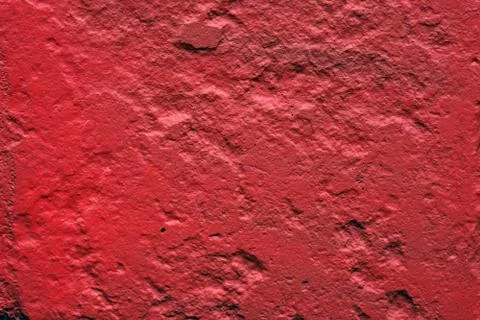 Abstract red soft focus background, earth surface, painted stone wall texture Stock Photos