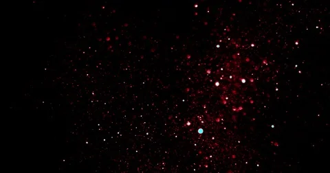 Abstract red sparkle glitter explosion dust particles background with bokeh Vidéo 76257927