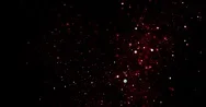 Abstract Red Sparkle Glitter Explosion Dust Particles Background With Bokeh Stock Footage