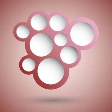 Abstract red speech bubble background Stock Illustration