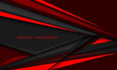 Abstract red speed black shadow grey direction geometric hexagon mesh Stock Illustration