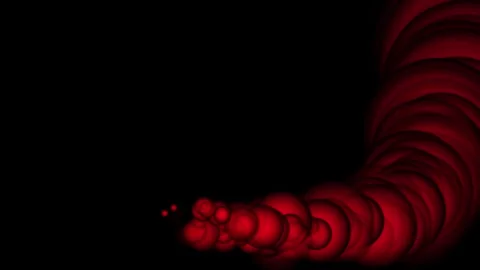 Abstract Red Spheres Fluid Animation Background with Dark Gradient Stock Footage 329001378