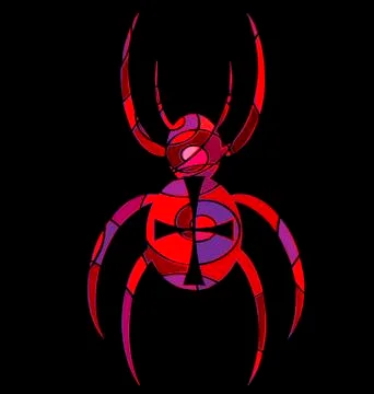 Abstract red spider Stock Illustration