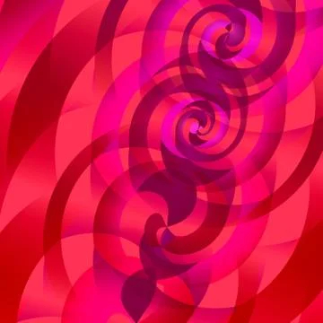 Abstract red spiral background - colored swirls Stock Illustration
