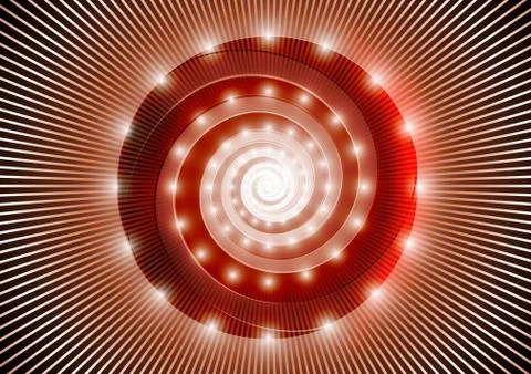 Abstract red spiral Stock Illustration