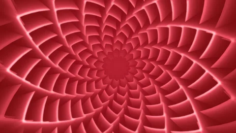 Abstract Red Spiral Rotating Grid Background 스톡 동영상 240633588