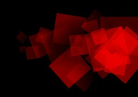 Abstract red squares tech vector background 스톡 일러스트