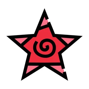 Abstract red star shape vector icon design Stock Illustration