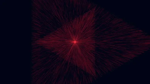 Abstract red starburst particle explosion on dark background, radial motion 스톡 동영상 330076901
