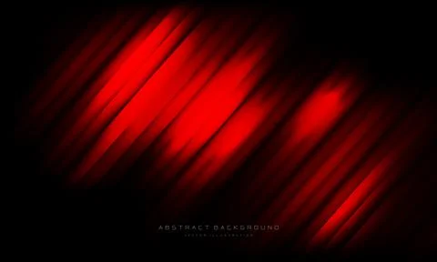 Abstract red stripe blur geometric on black design modern background vector Illustrazione stock