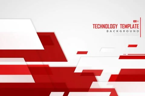 Abstract red stripe lines pattern of technology template. Illustrazione stock