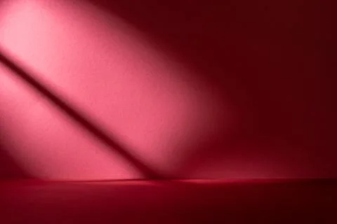 Abstract red studio background for product presentation. Backdrop with shadow Stock Photos