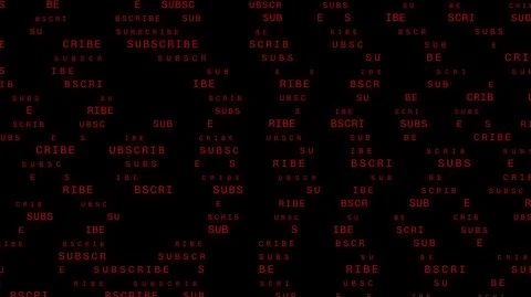 Abstract Red Subscribe Text Animation Background Loop 4K Stock Footage 336275545