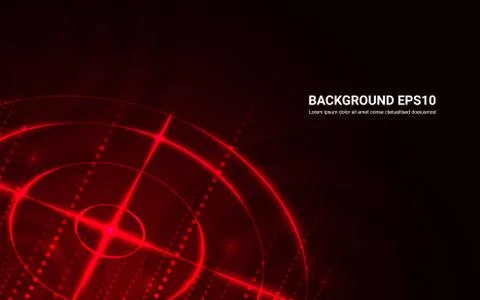 Abstract red target, shooting range on black background. Stock Illustration