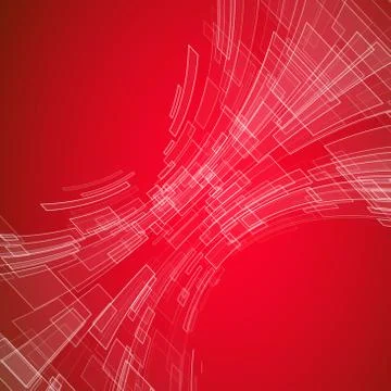Abstract red tech Illustrazione stock