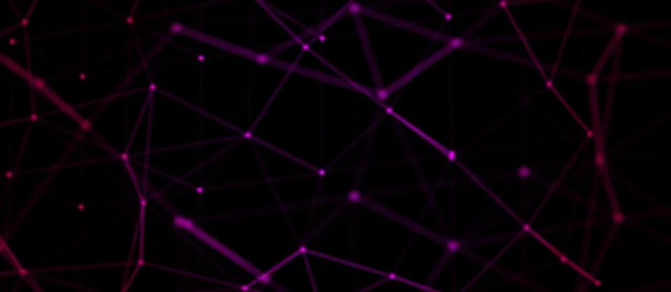 Abstract red tech network. Abstract dots and lines texture background. copy Stock Illustration
