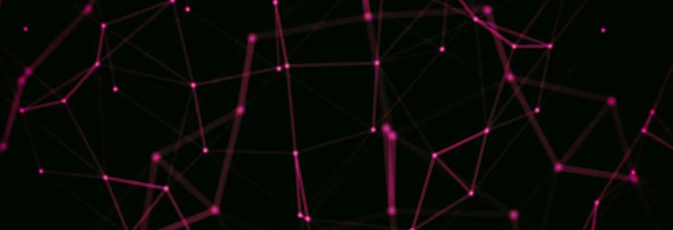 Abstract red tech network. Abstract dots and lines texture background. copy Stock Illustration