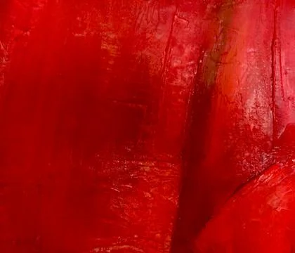 Abstract red textured surface with expressive paint strokes Stock Photos