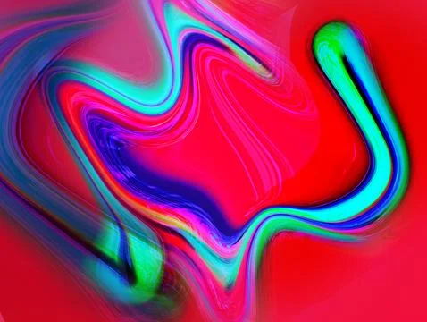 Abstract red tones with fluid lines and soft gradients Stock Illustration