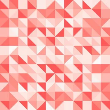 Abstract red triangle and square in red or orange color pattern, Vector illus Stock Illustration