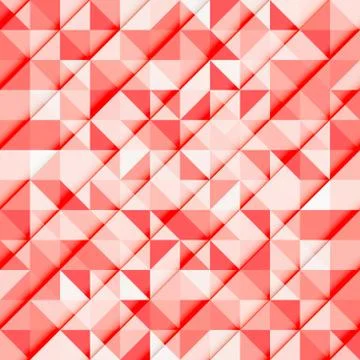Abstract red triangle and square in red or orange color pattern, Vector illus Stock Illustration