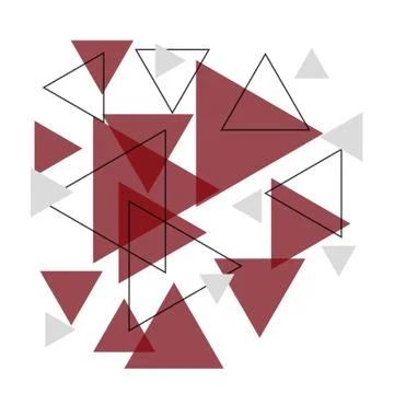 Abstract red triangle banner background Illustrazione stock