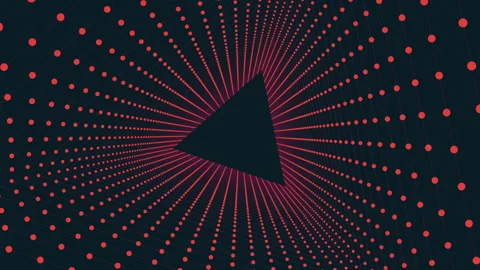 Abstract red triangle pattern on dark background Stock Footage 300766061