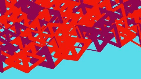 Abstract red triangle pattern on a light blue background イラスト素材