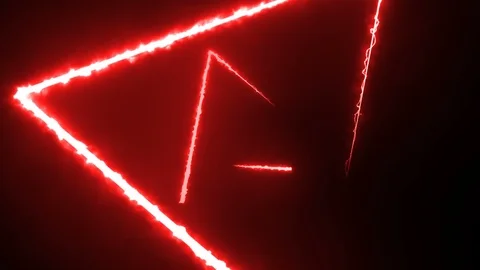 Abstract Red Triangle shape Neon Background loop Stock Footage 106778145