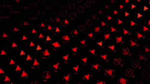 Abstract Red Triangular Pattern: A Digital Art Composition Stock Footage 305494288