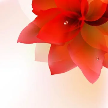 Abstract red tulip with blur Stock Illustration