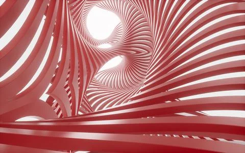 Abstract red tunnel background, 3d rendering. Stock Illustration