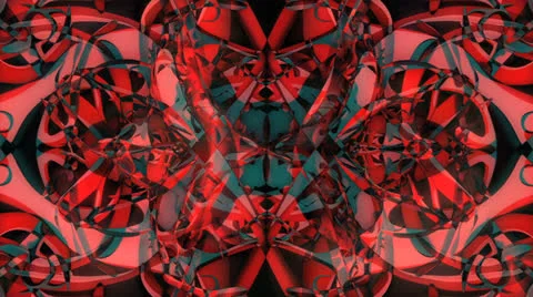 Abstract Red Vein Dimensional Forms Pattern Animation VJ Loop HD 库存影片 24801315