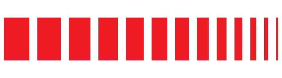 Abstract Red Vertical Bars Pattern, Minimal Geometric Striped Design, Moder.. Illustrazione stock