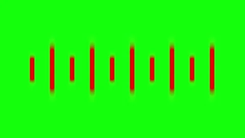 Abstract red vertical lines pulsate rhythmically on green screen background.. Stock Footage 336476178